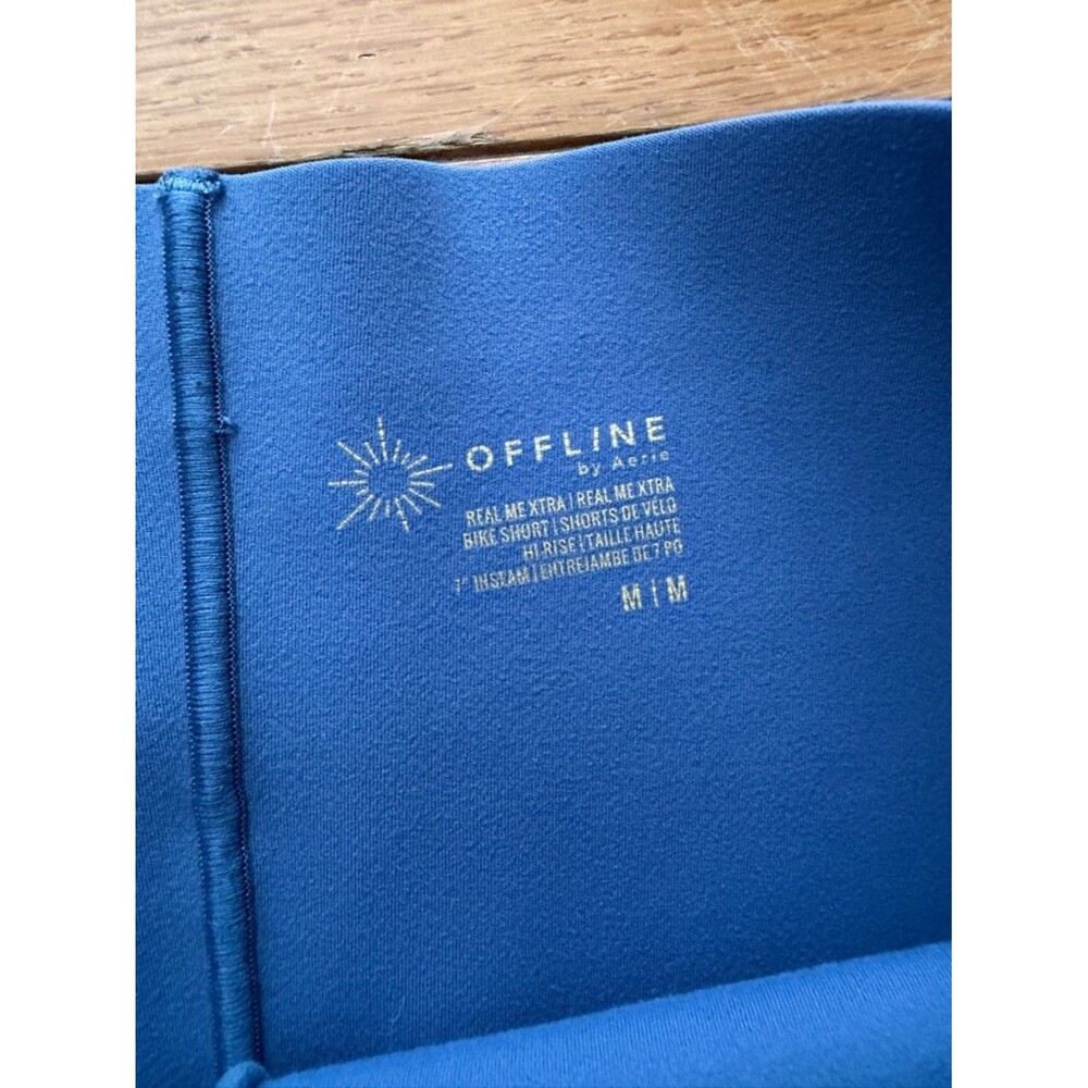 Offline by Aerie Blue Real Me Xtra Bike Shorts Size M 7” - Picture 3 of 10